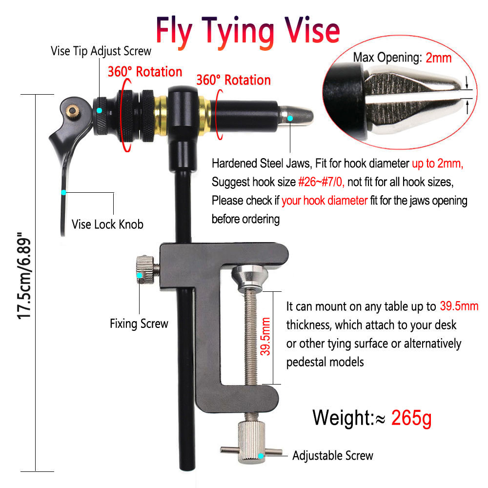 1PC 360 °   Morsetto a C Rotan - Fly Fishing Set recensione e prezzo