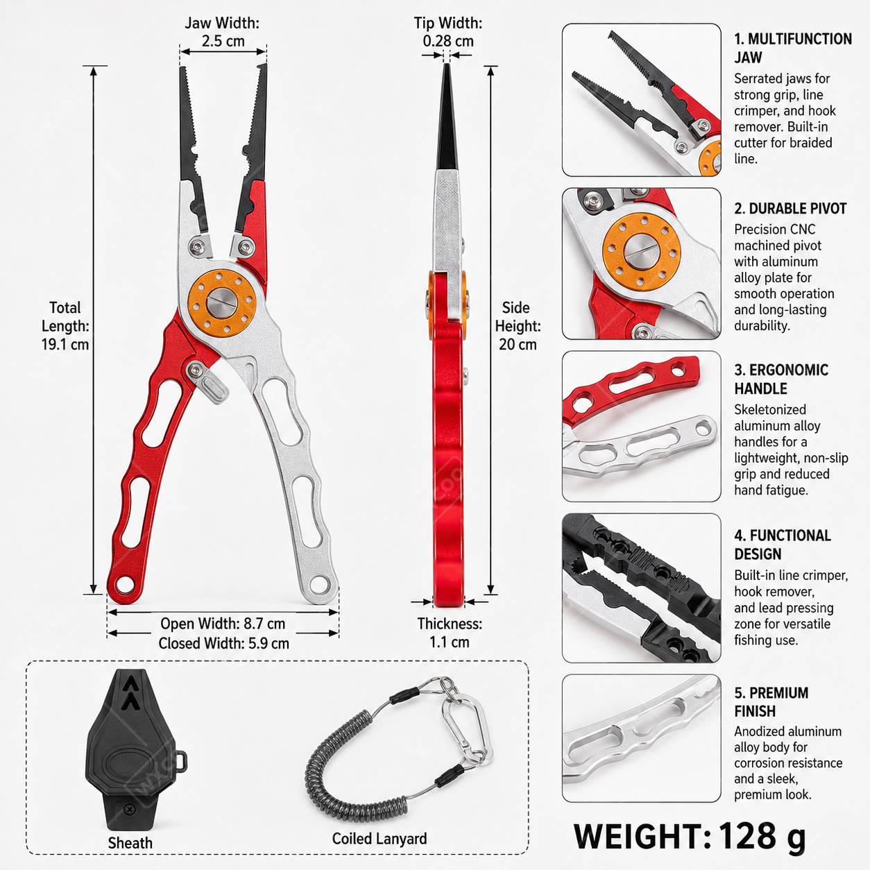 Pinze da Pesca WXCOO in Allumi - Saltwater Fishing Hook recensione e prezzo
